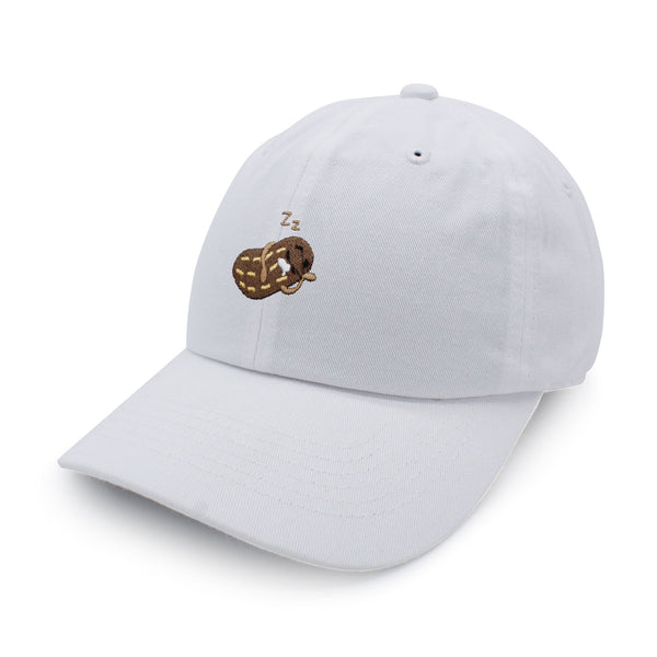 Sleeping Peanut Dad Hat Embroidered Baseball Cap Foodie Funny