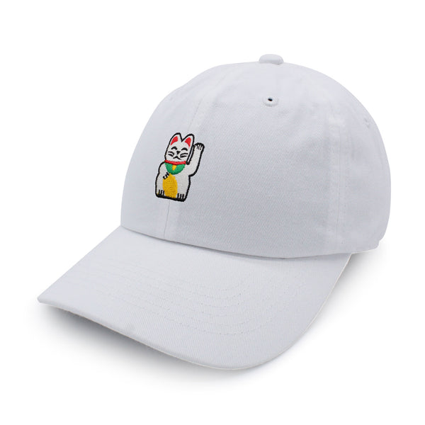 Waving Cat Dad Hat Embroidered Baseball Cap Japanese Statue