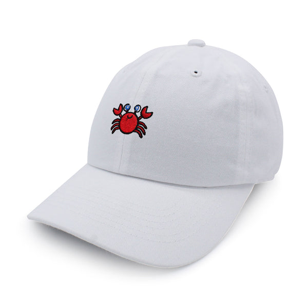 Crab  Dad Hat Embroidered Baseball Cap Red Seafood