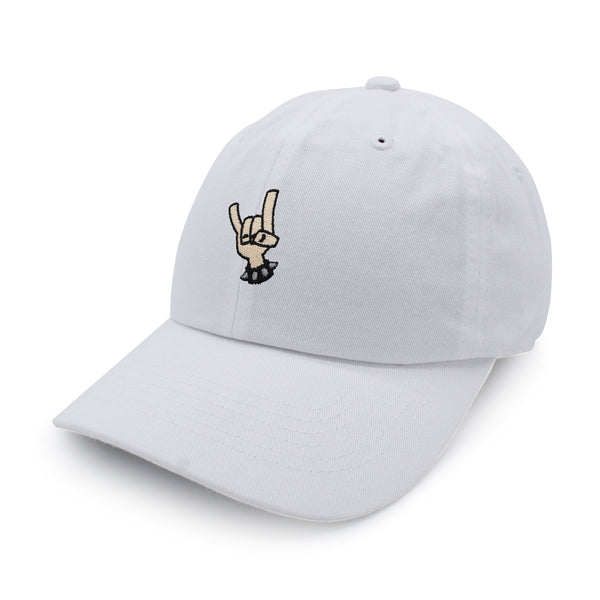 Heavy Metal Hand Dad Hat Embroidered Baseball Cap Rocker