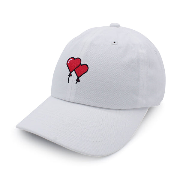 Heart Balloon Dad Hat Embroidered Baseball Cap Red Ballon
