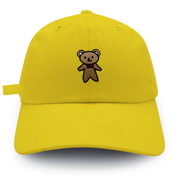 Teddy Bear Dad Hat Embroidered Baseball Cap Ribbon Brown