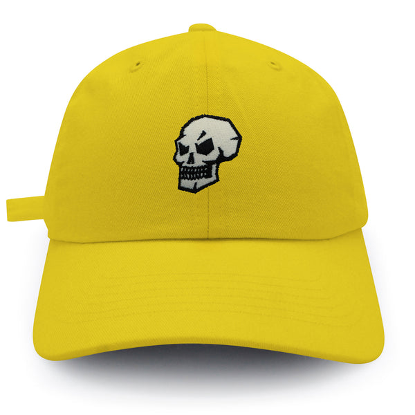 Skull Side View Dad Hat Embroidered Baseball Cap Grunge