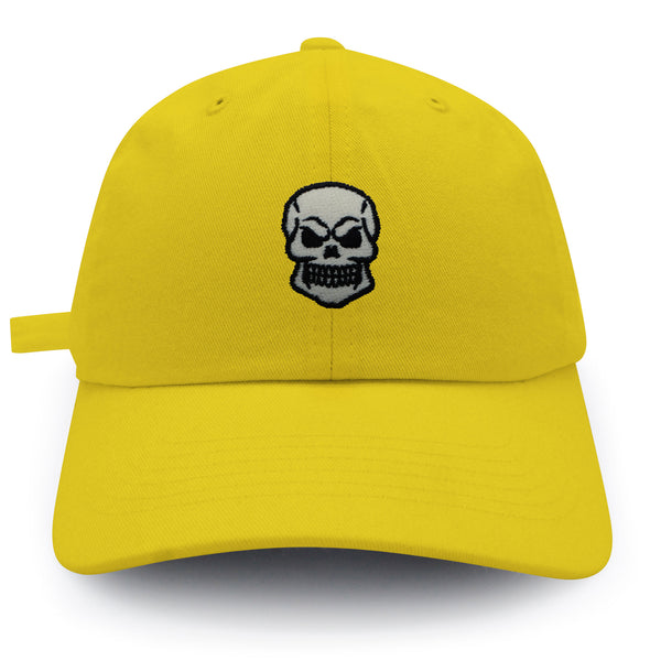Skull Front View Dad Hat Embroidered Baseball Cap Grunge