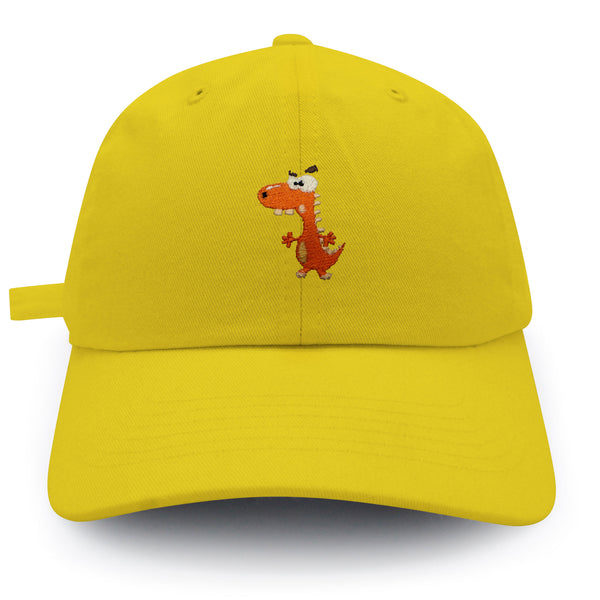 Funny Orange Dinosaur Dad Hat Embroidered Baseball Cap  Funny Dino