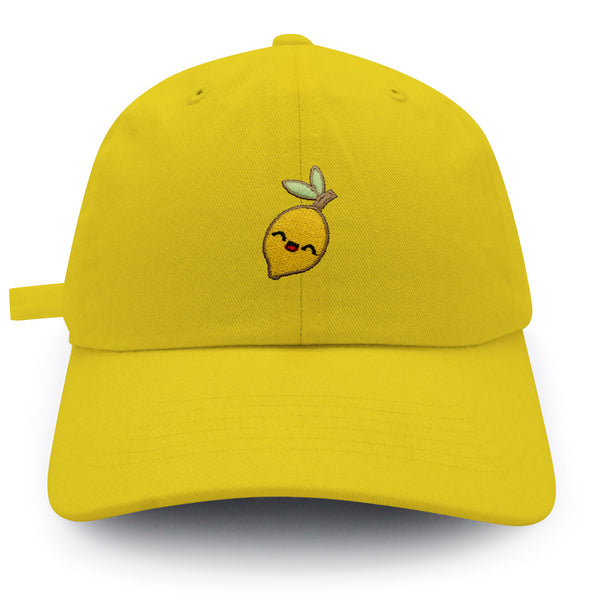 Lemon Dad Hat Embroidered Baseball Cap Vegan Vegetable