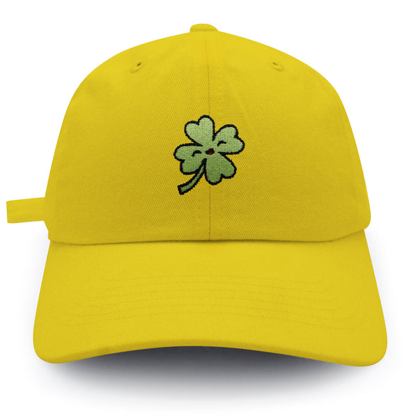 Clover Dad Hat Embroidered Baseball Cap Lucky Flower