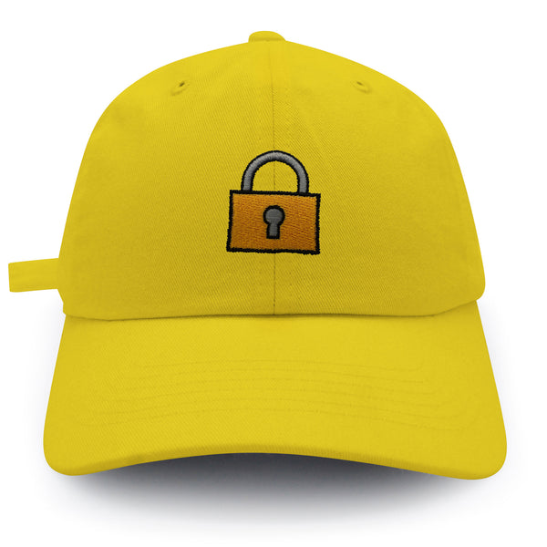 Lock Dad Hat Embroidered Baseball Cap Gate Logo