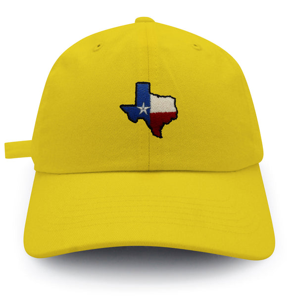 Texas Dad Hat Embroidered Baseball Cap Map Flag