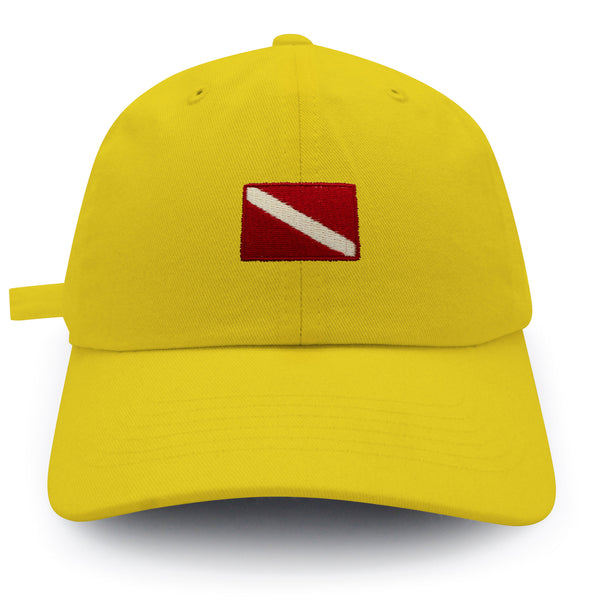 Diving Flag Dad Hat Embroidered Baseball Cap Flag Symbol