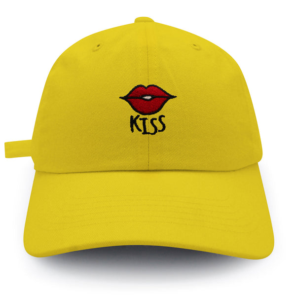 Kiss Lips Dad Hat Embroidered Baseball Cap Love Red