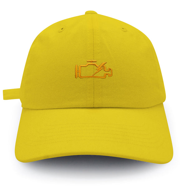 Check Engine Light Dad Hat Embroidered Baseball Cap Car Racer