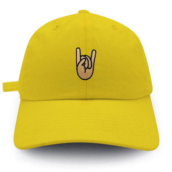 Rock and Roll Dad Hat Embroidered Baseball Cap Hand Sign Peace