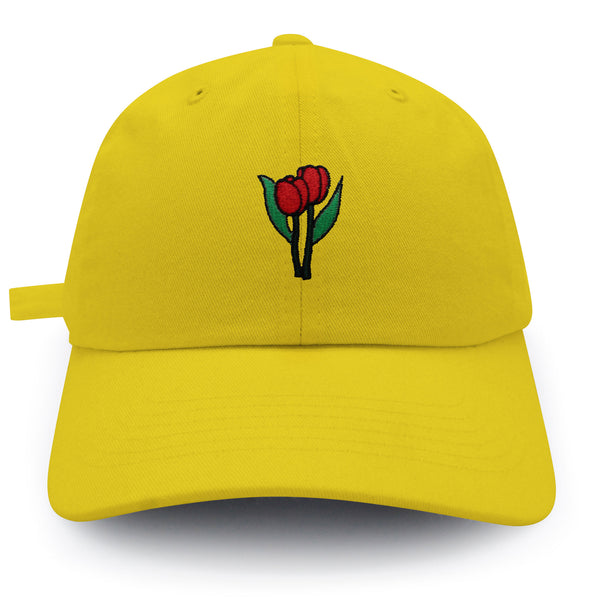 Tulips Dad Hat Embroidered Baseball Cap Flower Plant