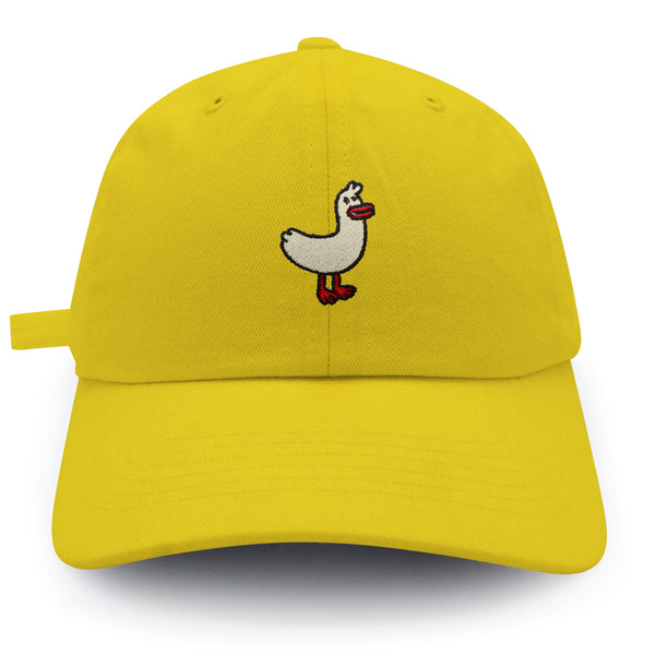 White Goose Dad Hat Embroidered Baseball Cap Cute Swan