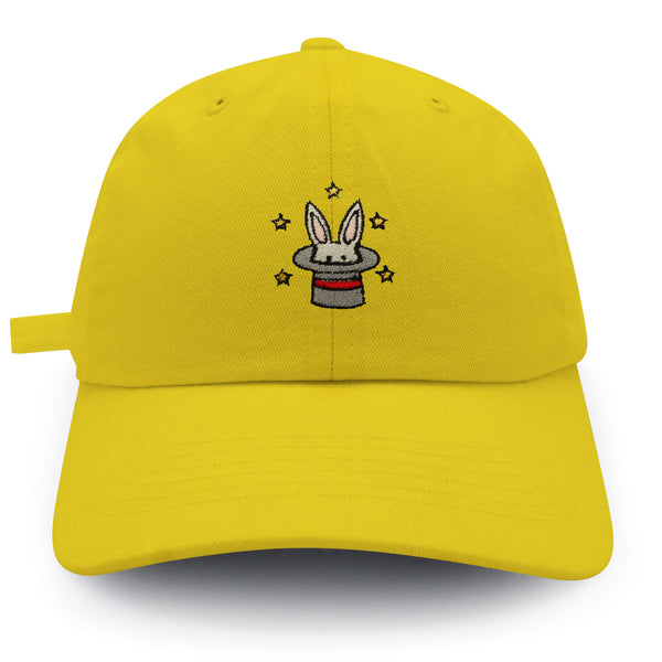 Magic Bunny in Hat Dad Hat Embroidered Baseball Cap Magician