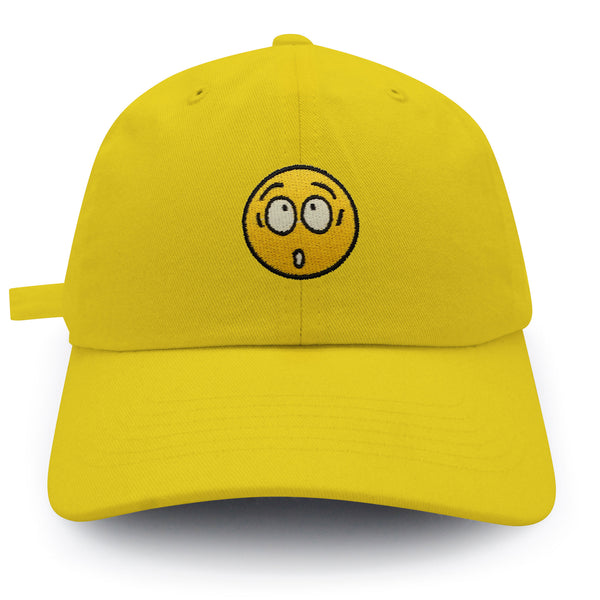 Surprised Face Emoji Dad Hat Embroidered Baseball Cap Silly