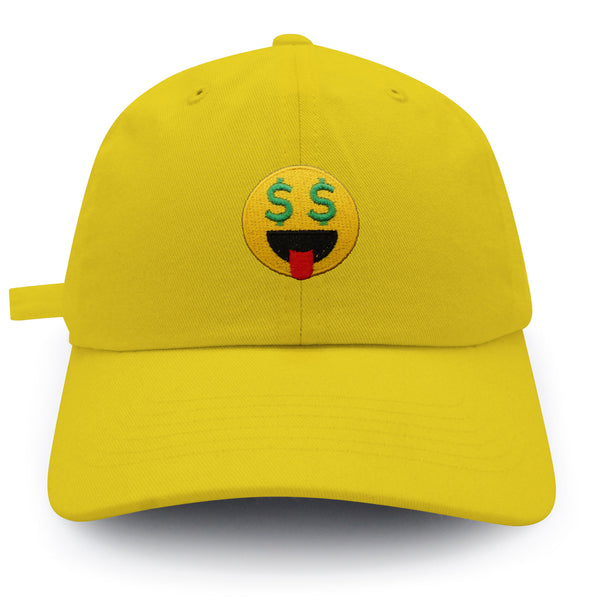 Money Eyes Emoji Dad Hat Embroidered Baseball Cap Funny