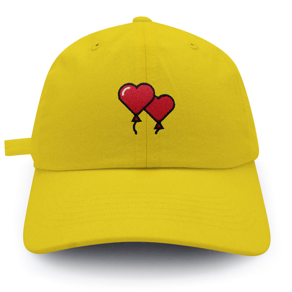 Heart Balloon Dad Hat Embroidered Baseball Cap Red Ballon