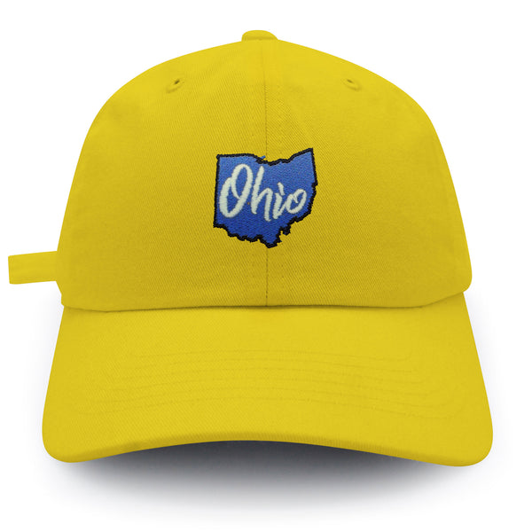 Ohio State Dad Hat Embroidered Baseball Cap Map