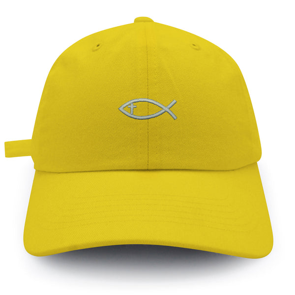Jesus Fish Symbol Dad Hat Embroidered Baseball Cap Symbol of Christianity