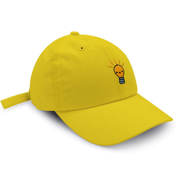 Happy Bulb Dad Hat Embroidered Baseball Cap Lightbulb Idea