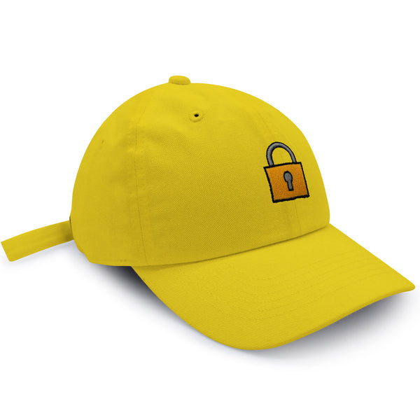 Lock Dad Hat Embroidered Baseball Cap Gate Logo