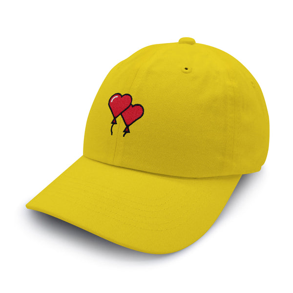 Heart Balloon Dad Hat Embroidered Baseball Cap Red Ballon