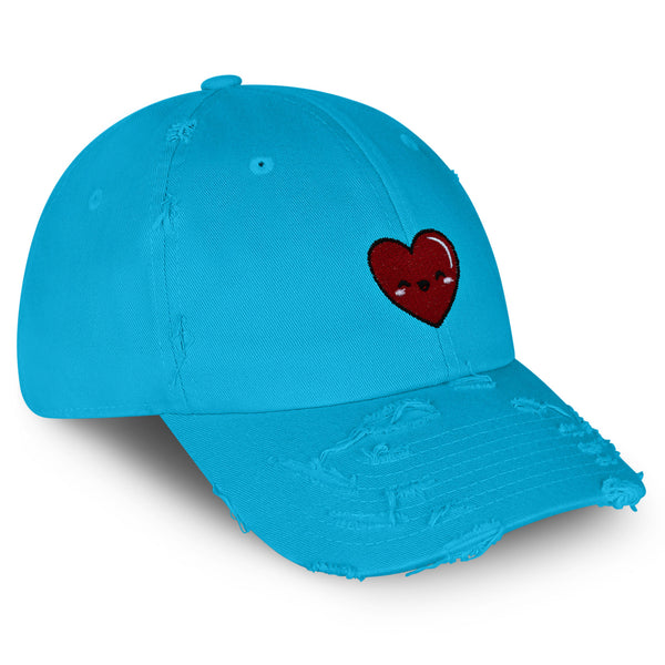 Cute Heart Vintage Dad Hat Frayed Embroidered Cap Health Healthy, Hospital