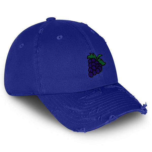 Grape Vintage Dad Hat Frayed Embroidered Cap Farm Farmers, Vegan