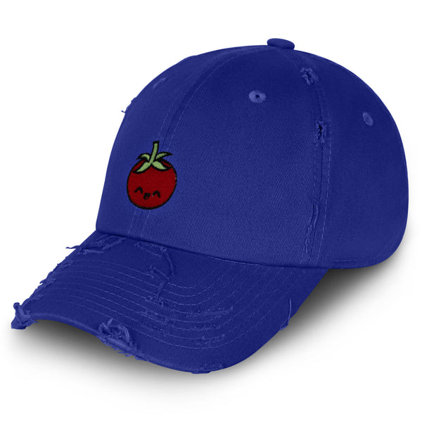 Tomato Vintage Dad Hat Frayed Embroidered Cap Vegetable Vegan