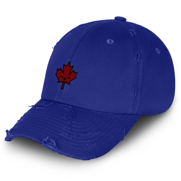 Canada Vintage Dad Hat Frayed Embroidered Cap Canadian Maple