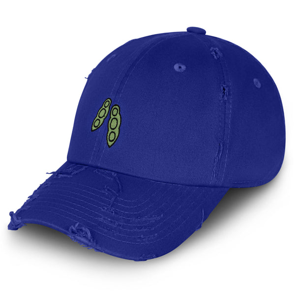 Pea Pod Vintage Dad Hat Frayed Embroidered Cap Fruit