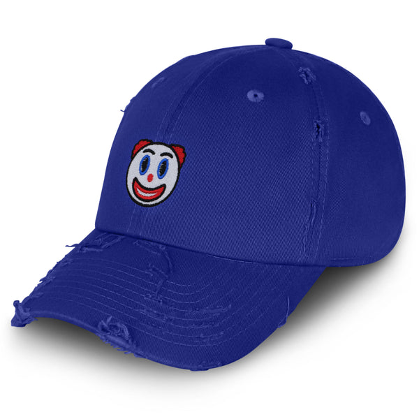 Clown Emoji Vintage Dad Hat Frayed Embroidered Cap Circus