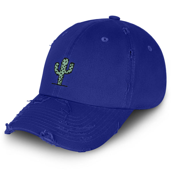 Cactus Vintage Dad Hat Frayed Embroidered Cap Standing Cactus