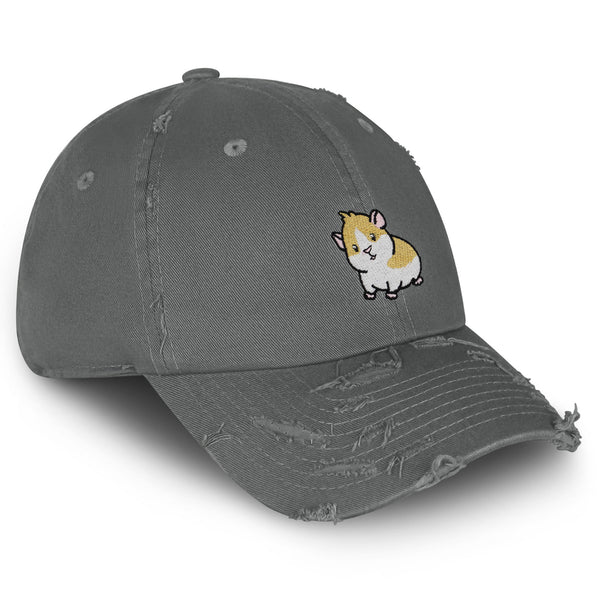 Hamster Vintage Dad Hat Frayed Embroidered Cap Cute