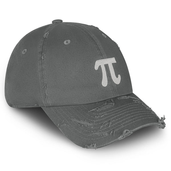 Pi Pie Vintage Dad Hat Frayed Embroidered Cap Math