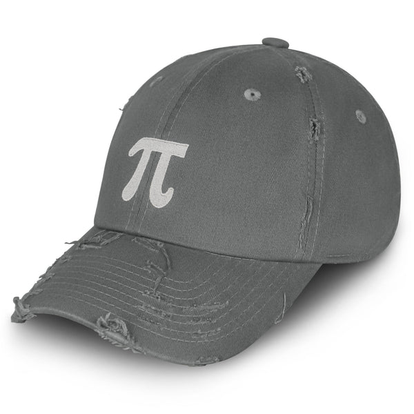 Pi Pie Vintage Dad Hat Frayed Embroidered Cap Math