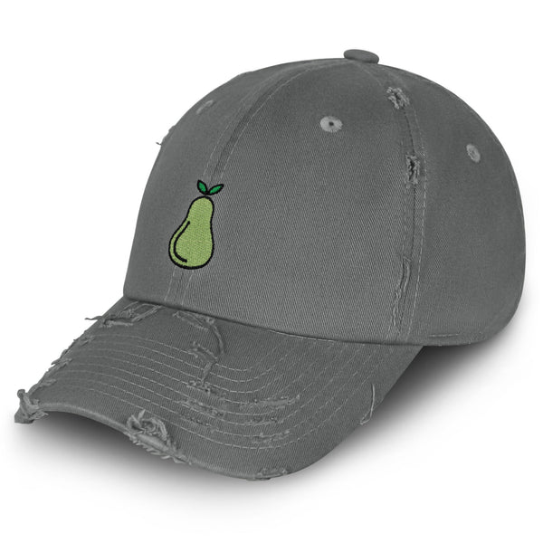 Pear Vintage Dad Hat Frayed Embroidered Cap Fruit