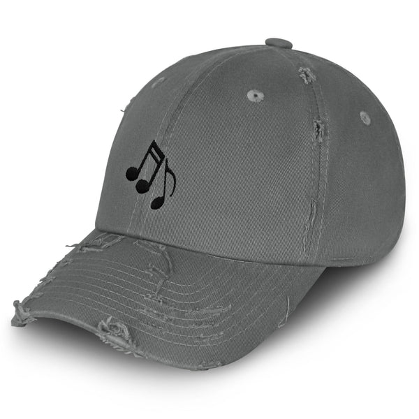 Music Vintage Dad Hat Frayed Embroidered Cap Symbol