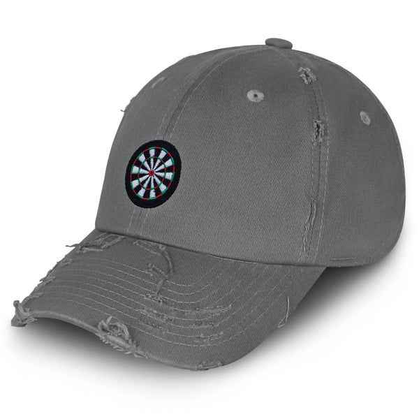 Dart Board Vintage Dad Hat Frayed Embroidered Cap Scoring