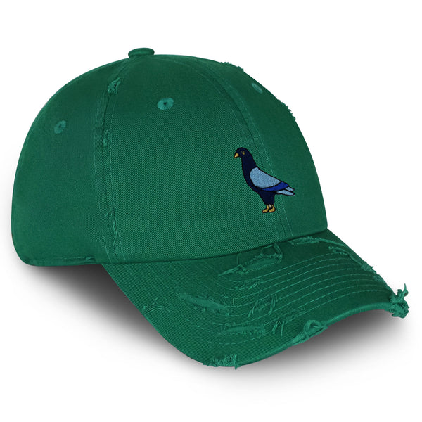 Pigeon Vintage Dad Hat Frayed Embroidered Cap Pigeon Dove