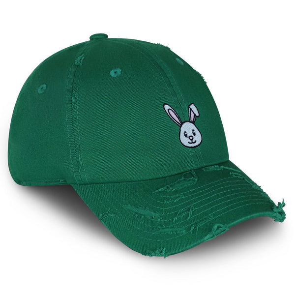 Easter Bunny Vintage Dad Hat Frayed Embroidered Cap Costume