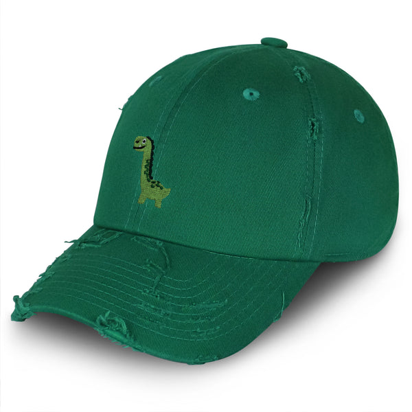 Apatosaurus Dinosaur Vintage Dad Hat Frayed Embroidered Cap Child Kid, Dino