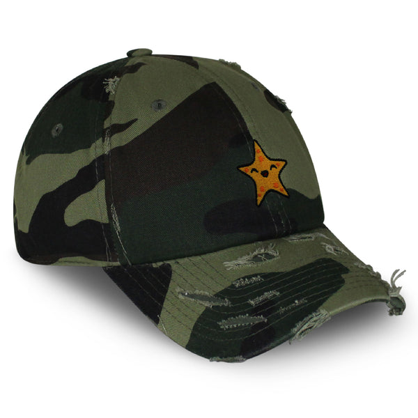 Starfish Vintage Dad Hat Frayed Embroidered Cap Ocean Fishing