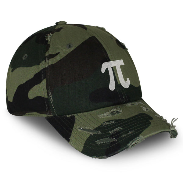 Pi Pie Vintage Dad Hat Frayed Embroidered Cap Math