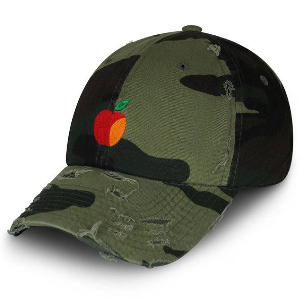 Apple Vintage Dad Hat Frayed Embroidered Cap Fruit