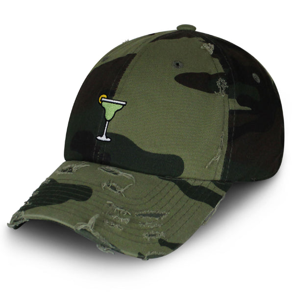 Margarita Vintage Dad Hat Frayed Embroidered Cap Cocktail Party