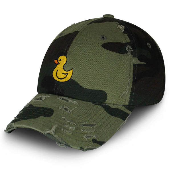 Duck Vintage Dad Hat Frayed Embroidered Cap Rubberduck Toy