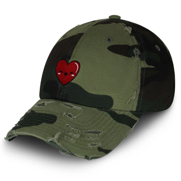 Cute Heart Vintage Dad Hat Frayed Embroidered Cap Health Healthy, Hospital